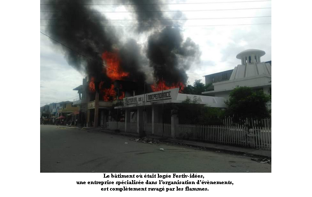 Gonaïves : incendie au Centre-ville